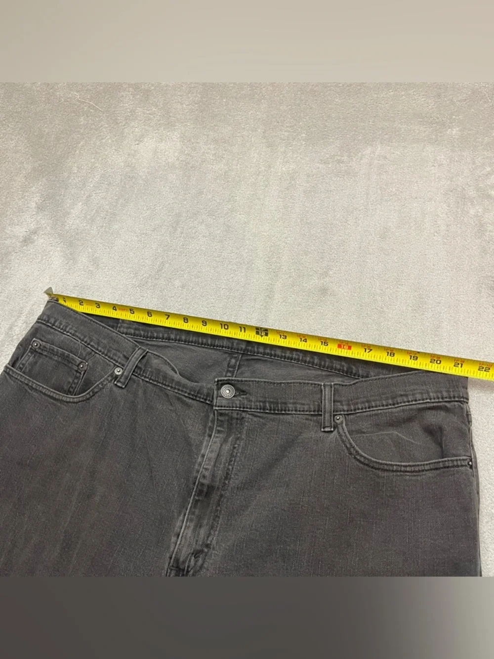 Levis 541 Relaxed Fit Jeans Mens 44x32 Black Medium Wash Stretch Flex